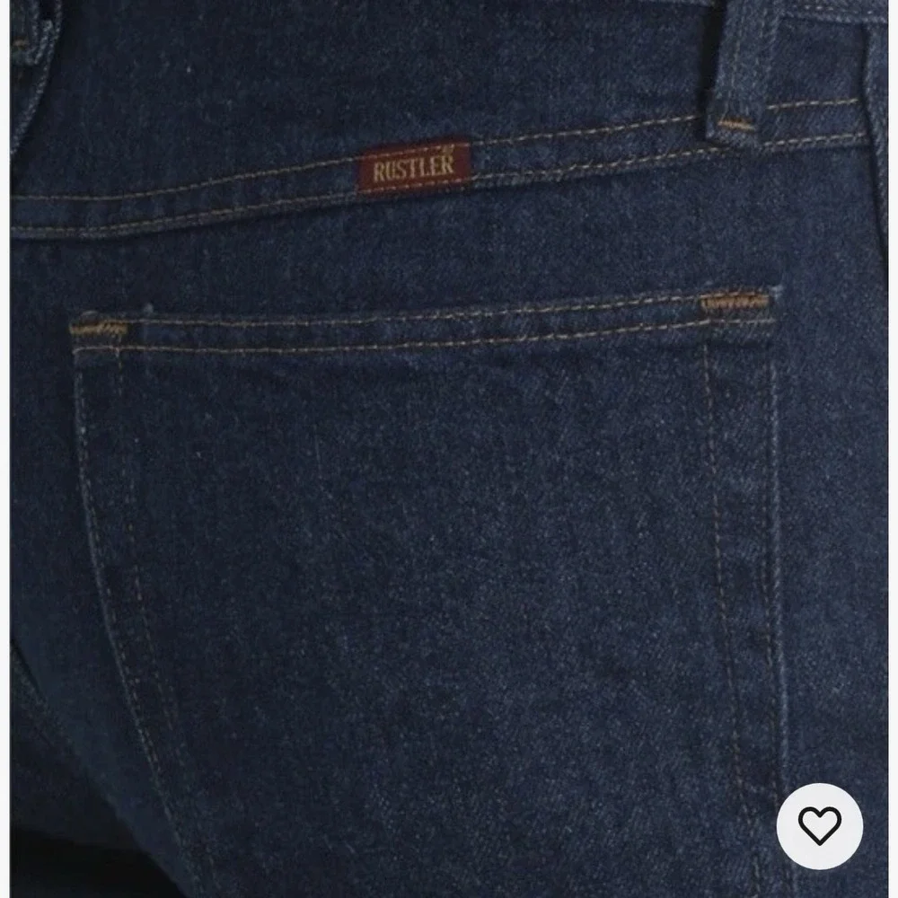 Rustler Straight Leg Jeans Mens 31x32 Dark Wash Indigo Denim Cowboy Work Teacher
